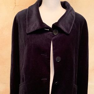 Talbots Blue velvet 4-button jacket